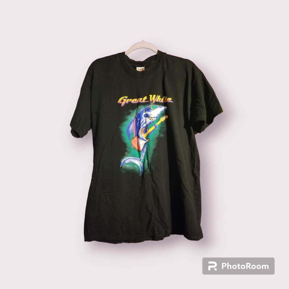 SOLD 🤑GREAT WHITE band t shirt mens black xl